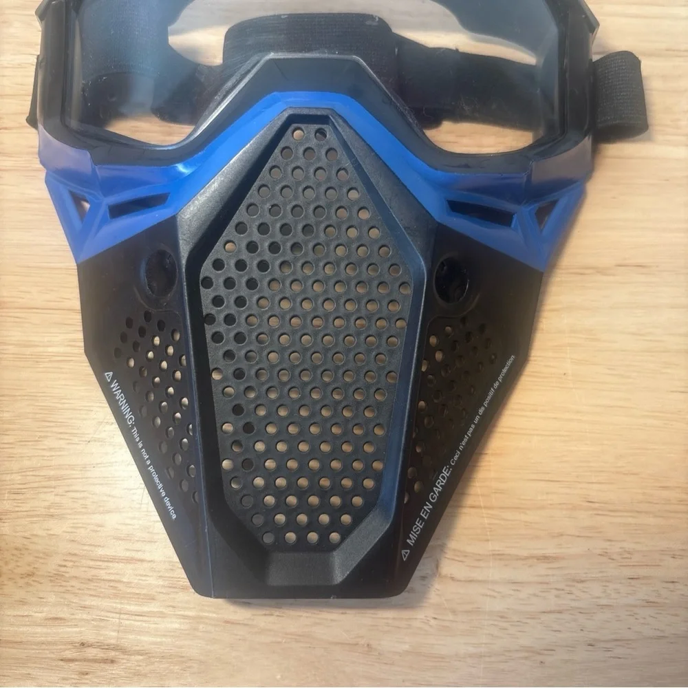 Nerf Rival Toy Dart Gun Face Protection Safety Mask Eyes Tactical Blue (1 Mask)